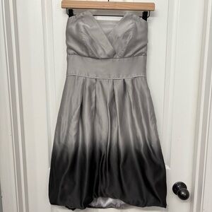 Silver Ombré Silk Strapless Dress with Pockets | White House Black Market 4